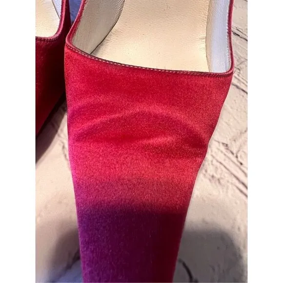 Manolo Blahnik Size 36 Pointed Toe Suede Pump Heels Red Classic Dressy Glam
