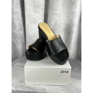Marc Fisher Forina Platform Slide Black Sandal 8M