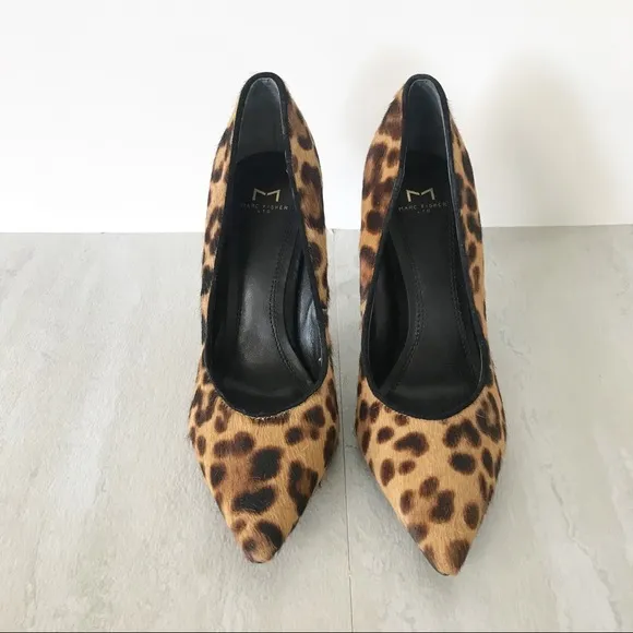 MARC FISHER Hesla Pump Animal Fur Heels 6