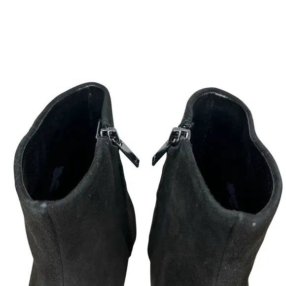 Marc Fisher Kulika  Black Suede Pointed Heeled Bootie NWT Size 8.5