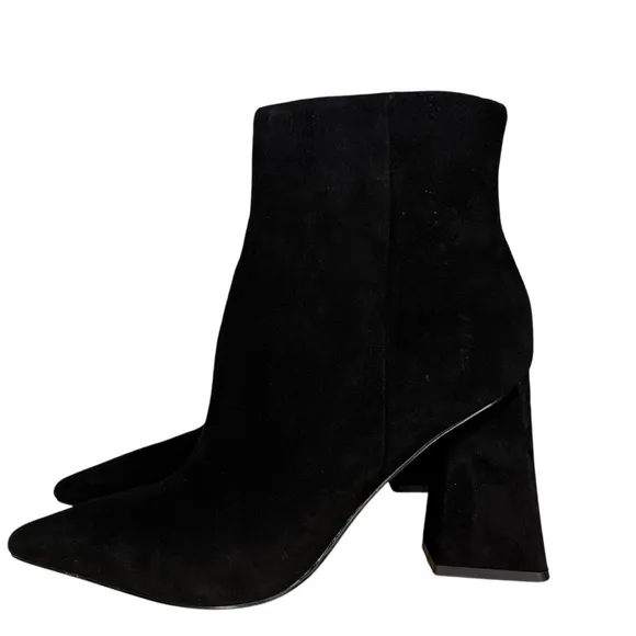 Marc Fisher Kulika  Black Suede Pointed Heeled Bootie NWT Size 8.5