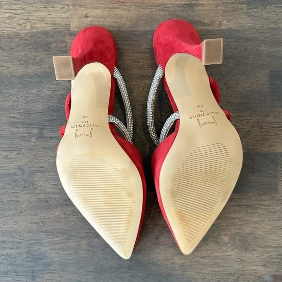 Marc Fisher Red Strappy Heels