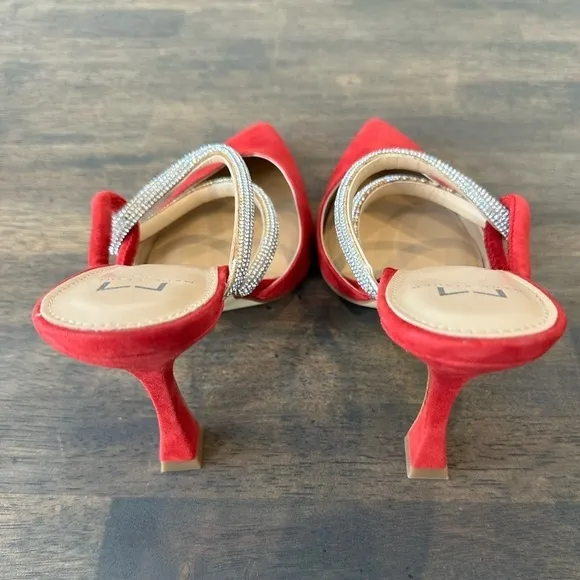 Marc Fisher Red Strappy Heels
