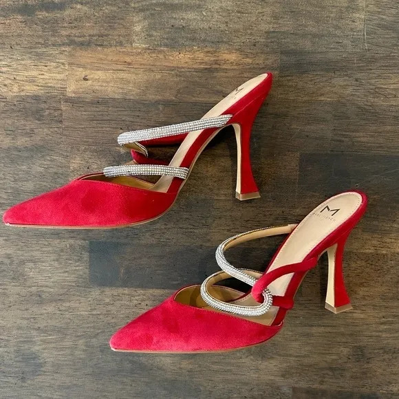 Marc Fisher Red Strappy Heels