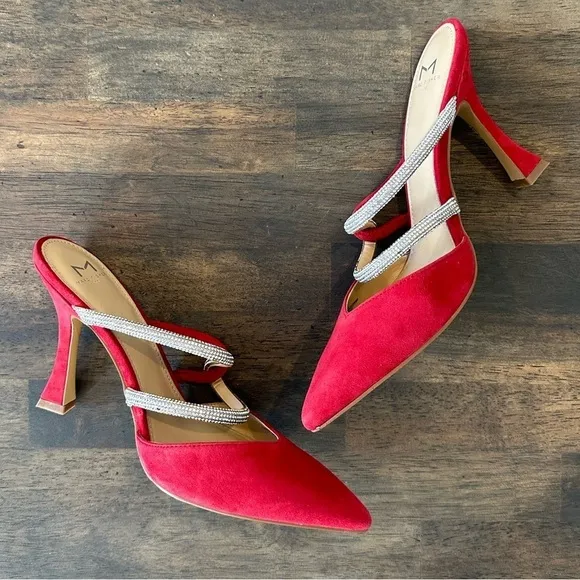 Marc Fisher Red Strappy Heels