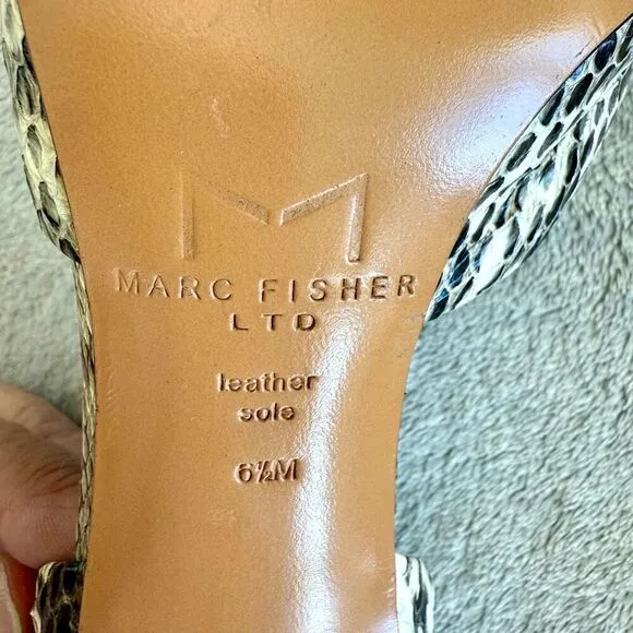 Marc Fisher Animal Print Pointed Toe D’Orsay Pumps