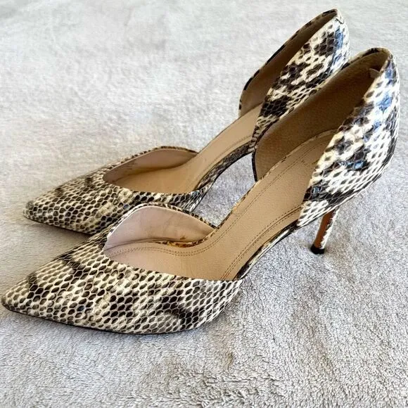 Marc Fisher Animal Print Pointed Toe D’Orsay Pumps