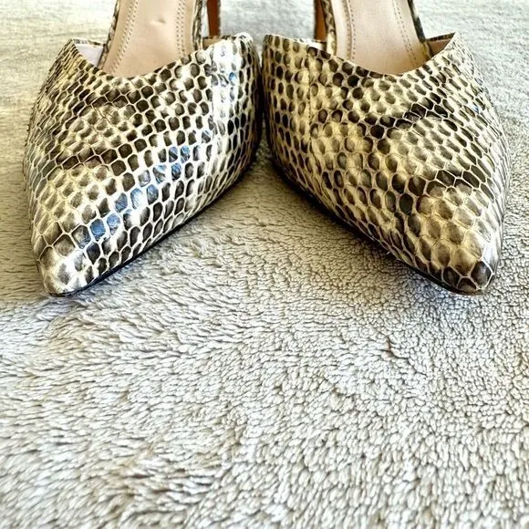 Marc Fisher Animal Print Pointed Toe D’Orsay Pumps