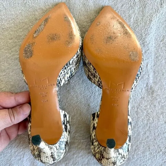 Marc Fisher Animal Print Pointed Toe D’Orsay Pumps