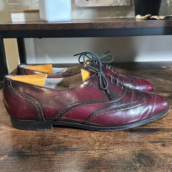 Mario de Gerard burgundy oxfords size 9.5
