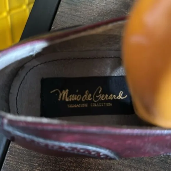 Mario de Gerard burgundy oxfords size 9.5