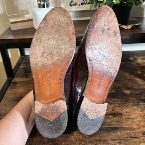 Mario de Gerard burgundy oxfords size 9.5