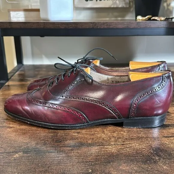 Mario de Gerard burgundy oxfords size 9.5