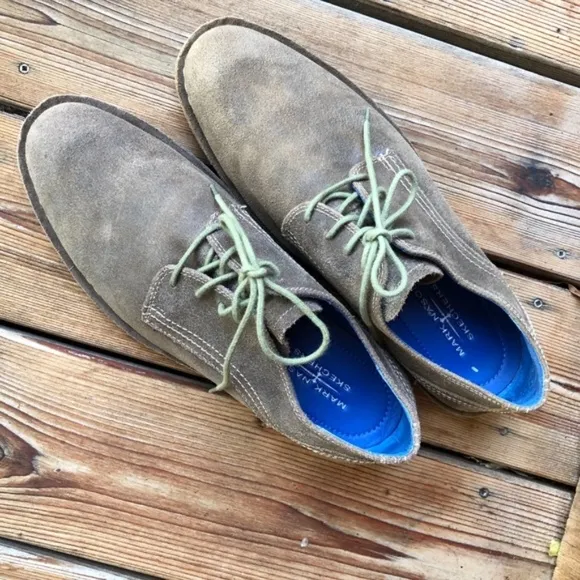 Mark Nason for Sketchers Cool Tan Suede Lace Up Oxfords