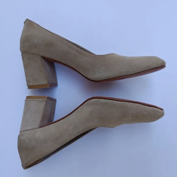 Maryam Nassih Zadeh Tan Suede Classic Pumps Size EU 37.5