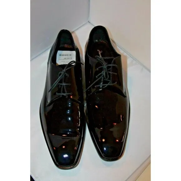 Massimo Matteo Men's 13D 3 eyed Formal Blucher black oxfords