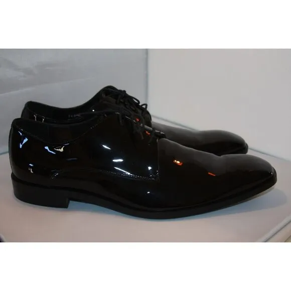 Massimo Matteo Men's 13D 3 eyed Formal Blucher black oxfords