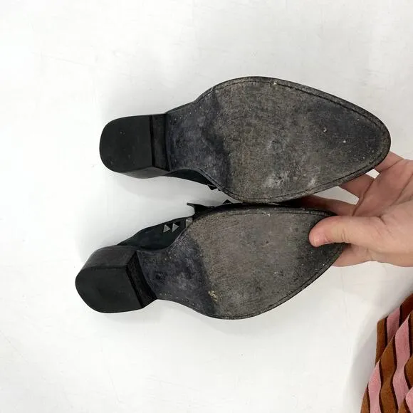 Matisse Black Studded Leather Mules
