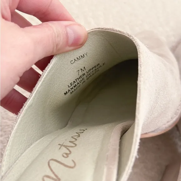 Matisse Cammy Suede Cream Ecru Mules