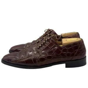 MAURI Genuine Alligator Oxfords Brown Dress Shoes Mens Sz 10.5 M