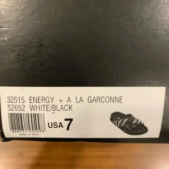 Melissa   A La Garconne Energy Sandals Slides Black White 7