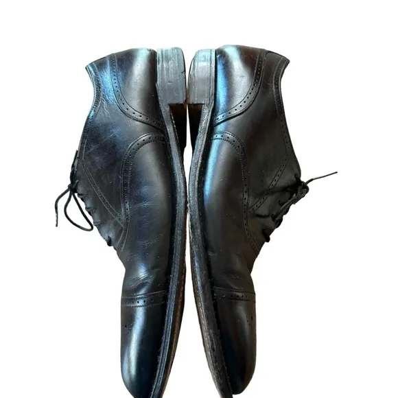 Men’s Barrie LTD Made In England Size 11.5 Black Leather Wingtips Oxfords/Derbys