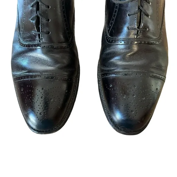Men’s Barrie LTD Made In England Size 11.5 Black Leather Wingtips Oxfords/Derbys