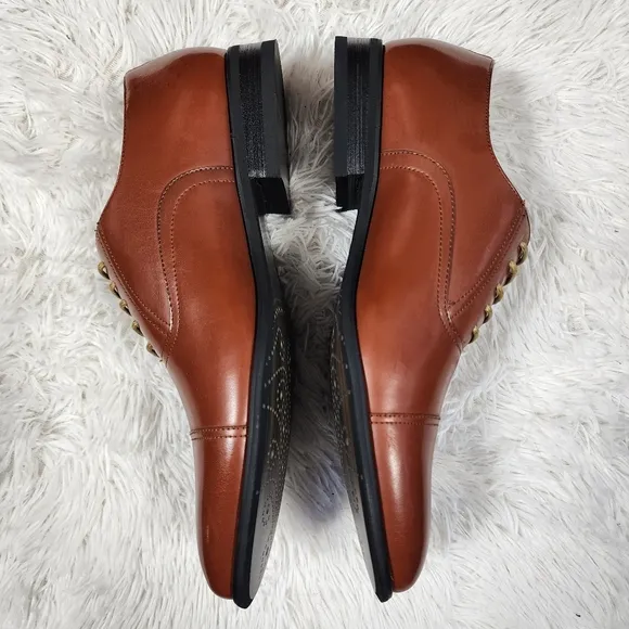 Men's Brown Cap Toe Oxfords Size 9.5-*Scuff*