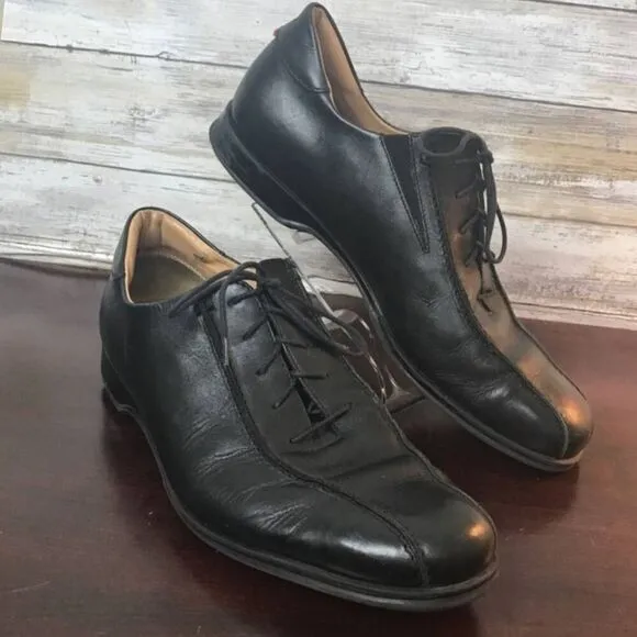 Men's Coach Corwin Black Leather Oxfords Size 10.5 Dress Shoe