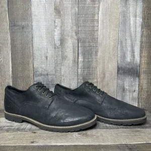 Mens Cole Haan Nathan Gray Leather Casual Comfort Plain Toe Oxfords Size 12 M