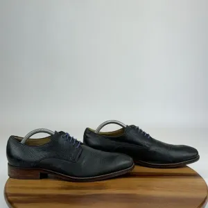 Mens Cole Haan Williams Navy Blue Pebbled Leather Plain Toe Oxfords Size 9 M GUC