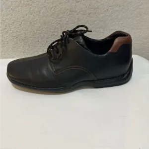 Mens Cole Haan Zeno Lace Black / Brown Leather Cushioned Split Toe Oxfords 9.5
