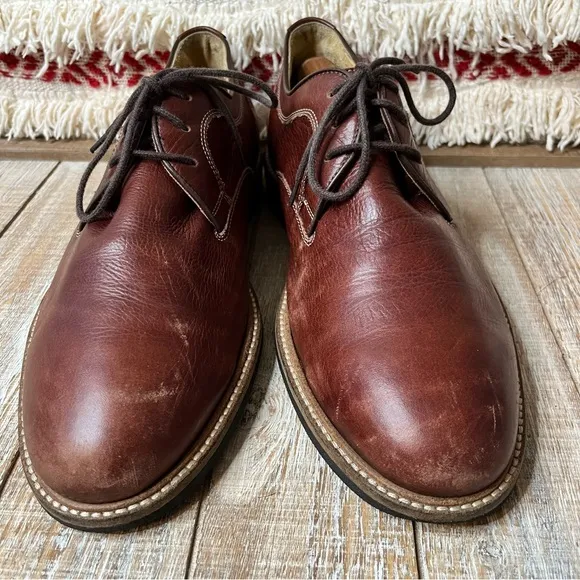 Men's Johnston &amp; Murphy Barlow Plain Toe Oxfords, 20-4870 Dark Tan Size 9.5