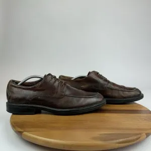 Mens Johnston &amp; Murphy Brown Leather Plain Toe‎ Dress Shoes Oxfords Size 11 M