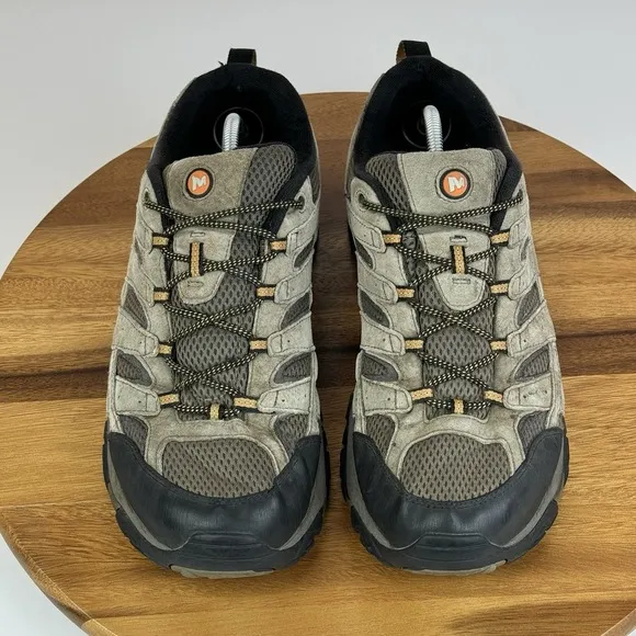 Mens Merrell Moab 2 Vent Taupe Brown Leather Low Trail Hiking Shoes Size 12 W