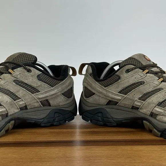Mens Merrell Moab 2 Vent Taupe Brown Leather Low Trail Hiking Shoes Size 12 W