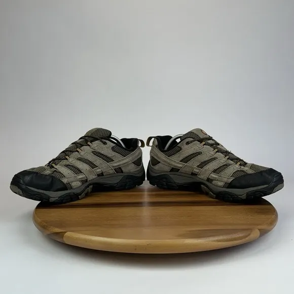 Mens Merrell Moab 2 Vent Taupe Brown Leather Low Trail Hiking Shoes Size 12 W