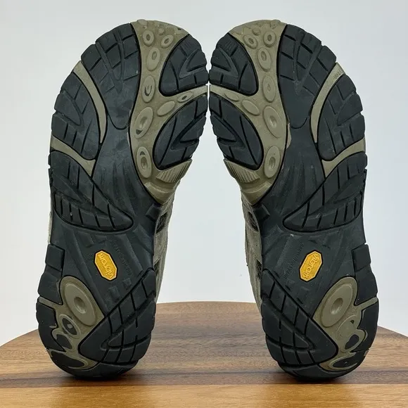 Mens Merrell Moab 2 Vent Taupe Brown Leather Low Trail Hiking Shoes Size 12 W