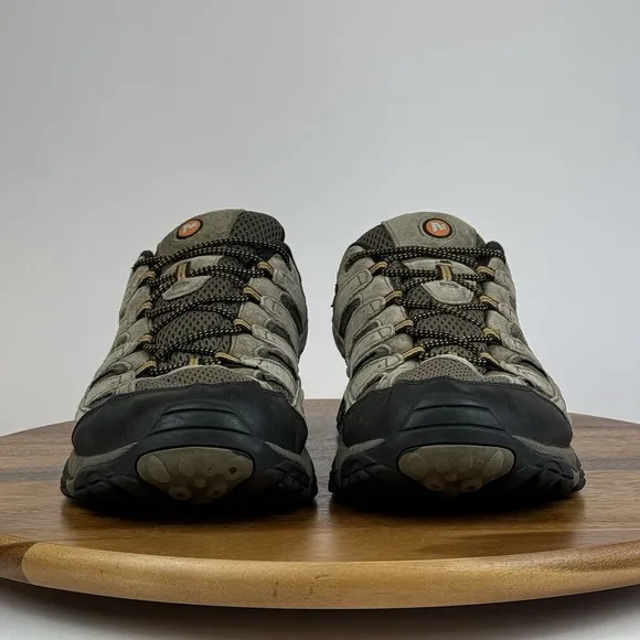 Mens Merrell Moab 2 Vent Taupe Brown Leather Low Trail Hiking Shoes Size 12 W
