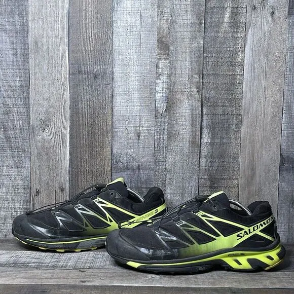 Mens Salomon XT Wings 3 Black Athletic Trail Running Sneakers Shoes Size 10 D