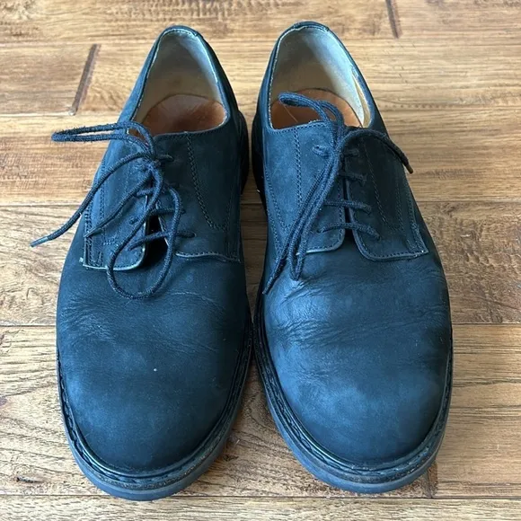 Mephisto Air-Relax Lace Up Oxfords Comfort Dress Shoes Black Nubuck Leather Sz 9