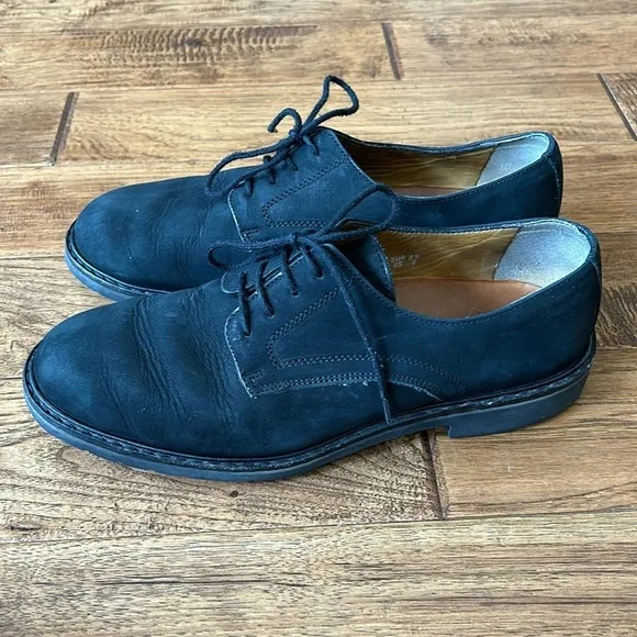 Mephisto Air-Relax Lace Up Oxfords Comfort Dress Shoes Black Nubuck Leather Sz 9