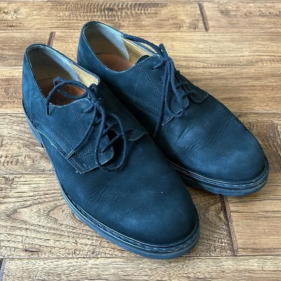 Mephisto Air-Relax Lace Up Oxfords Comfort Dress Shoes Black Nubuck Leather Sz 9