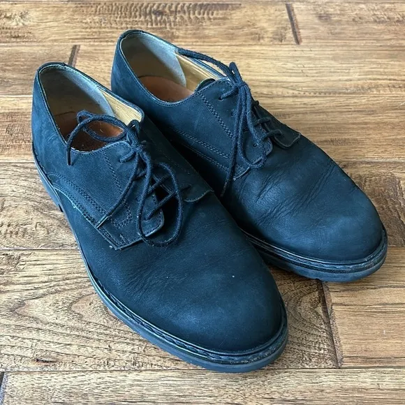 Mephisto Air-Relax Lace Up Oxfords Comfort Dress Shoes Black Nubuck Leather Sz 9