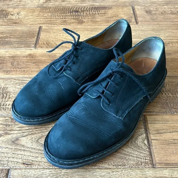 Mephisto Air-Relax Lace Up Oxfords Comfort Dress Shoes Black Nubuck Leather Sz 9