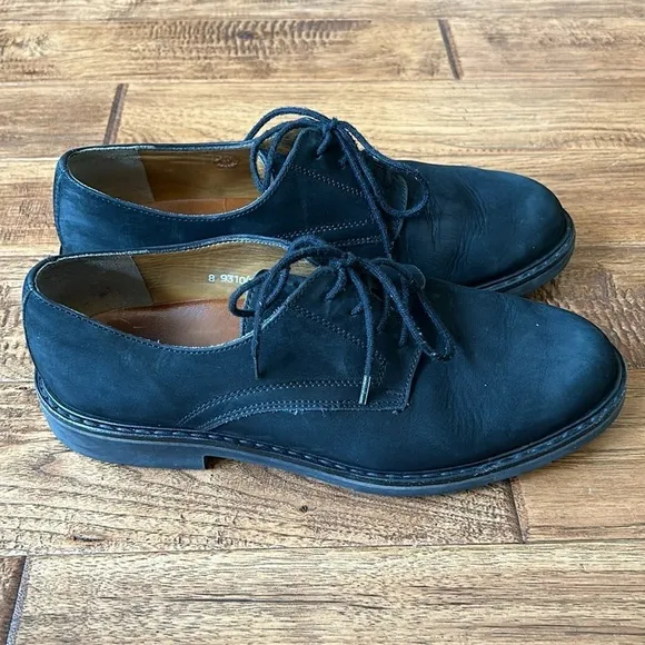 Mephisto Air-Relax Lace Up Oxfords Comfort Dress Shoes Black Nubuck Leather Sz 9