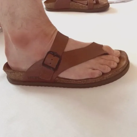 MEPHISTO 'Niels' Cork Sandal Sz 7 Desert UNISEX​​​​​​​​​​​​​​​​​​​