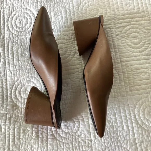 Mercedes Castillo Leather Animal Print Mules Women's Size: 9.5/39.5