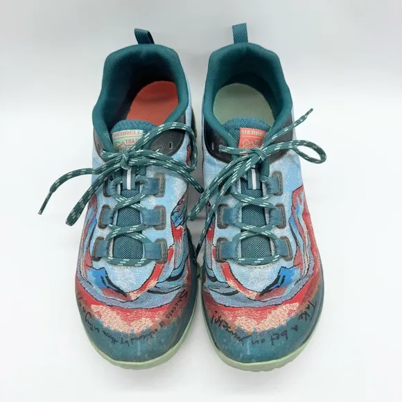 Merrell Antora X Trail Sisters Trail-Running Athletic Shoes Vibram In Blue - 8.5