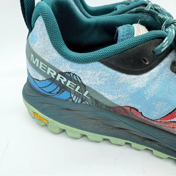 Merrell Antora X Trail Sisters Trail-Running Athletic Shoes Vibram In Blue - 8.5